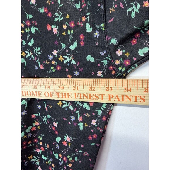 Adidas Womens Originals Black Floral Long Sleeve  Sweatshirt Crew Neck Sz Xl - Picture 7 of 13